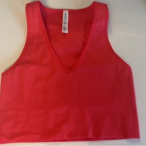 Athleta pink/orange tank. Size Large